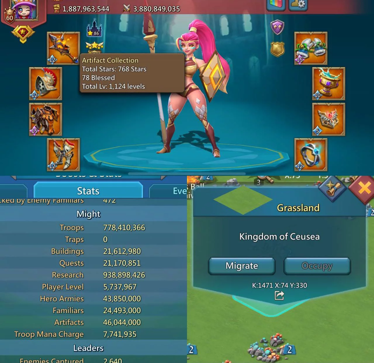 Low-Might Rally Lead K1471 Lords Mobile account