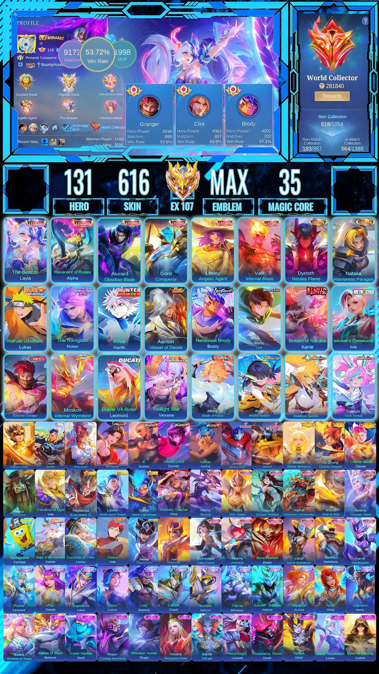 6 Legend | World Collector Mobile Legends account