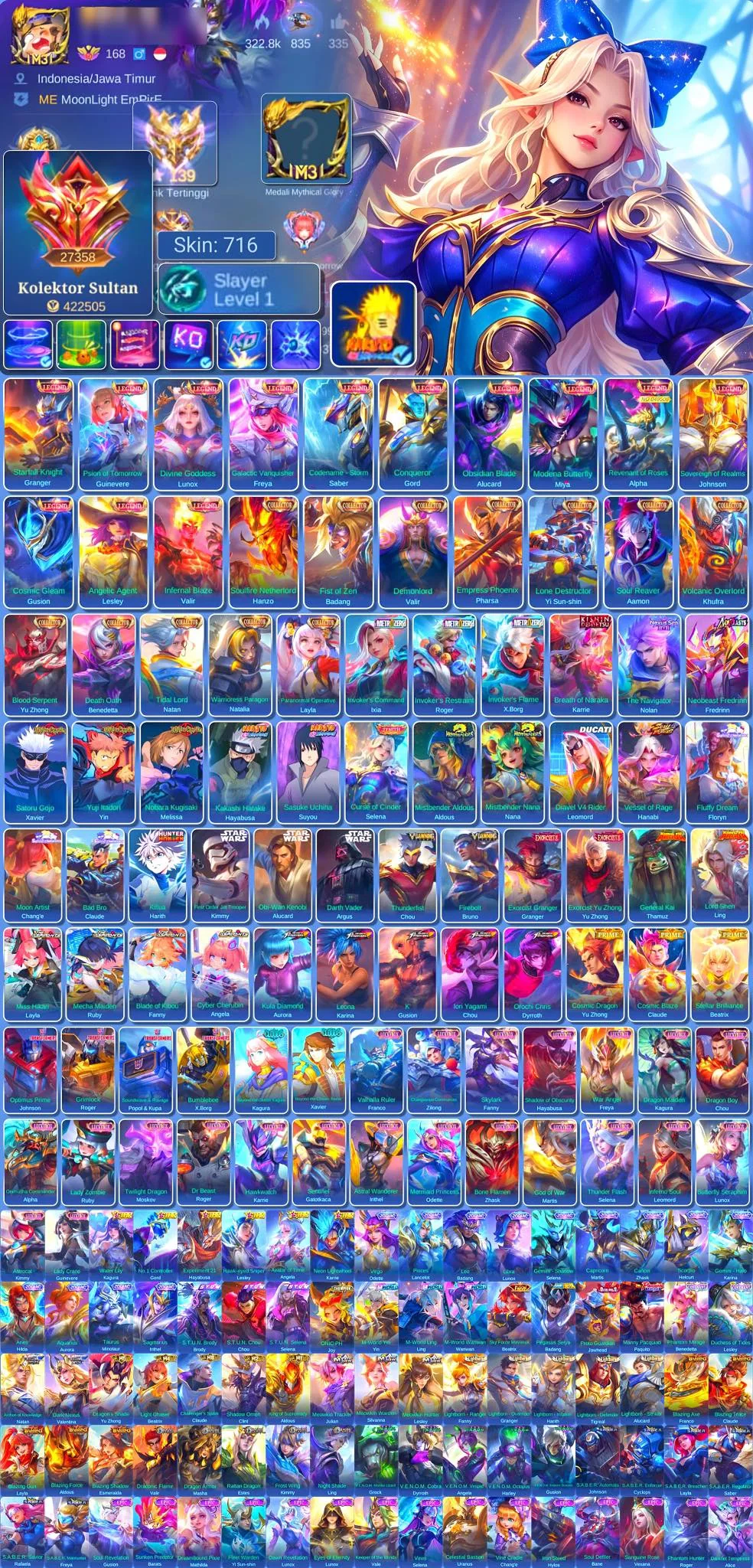 13 Legend | Sultan Collector Mobile Legends account