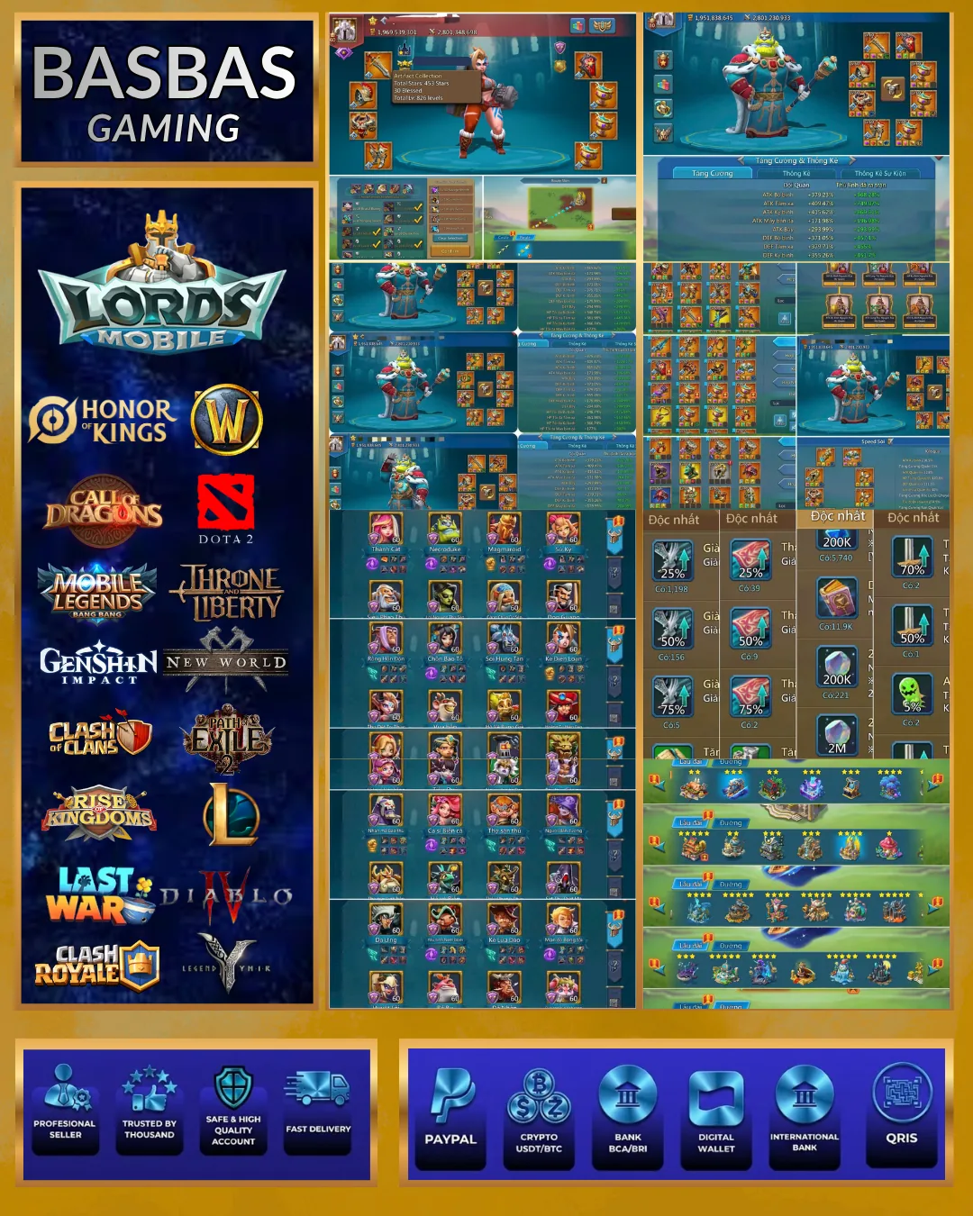 Rally War Leader Lords Mobile account