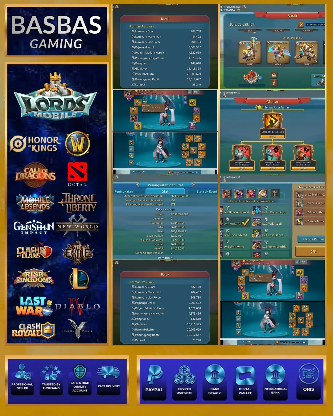 Rally Trap Lords Mobile account