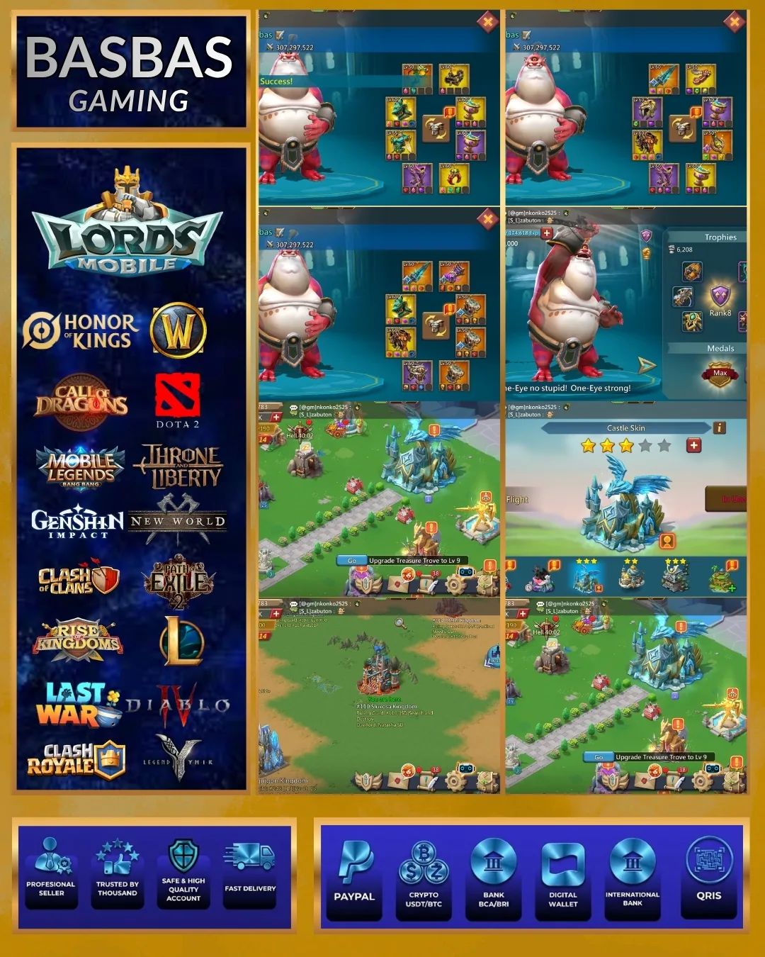 Beast Fighter Lords Mobile account